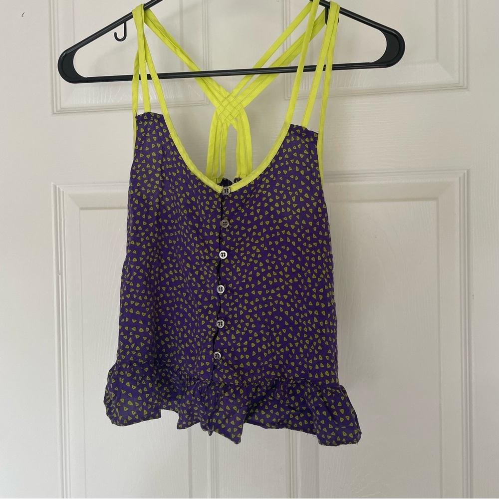 Strappy colorful tank top!